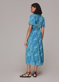Seafoam Zebra Midi Dress