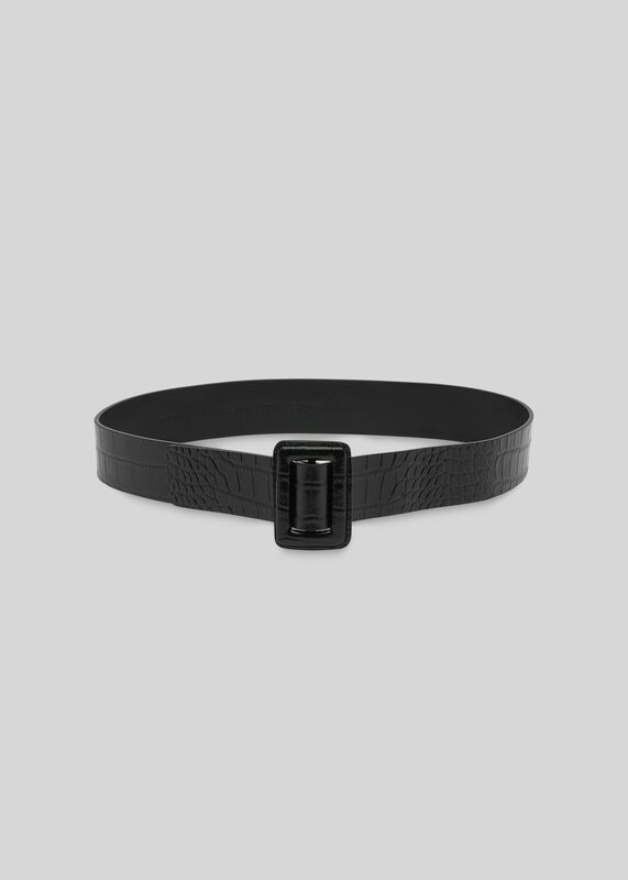 Croc Leather Belt