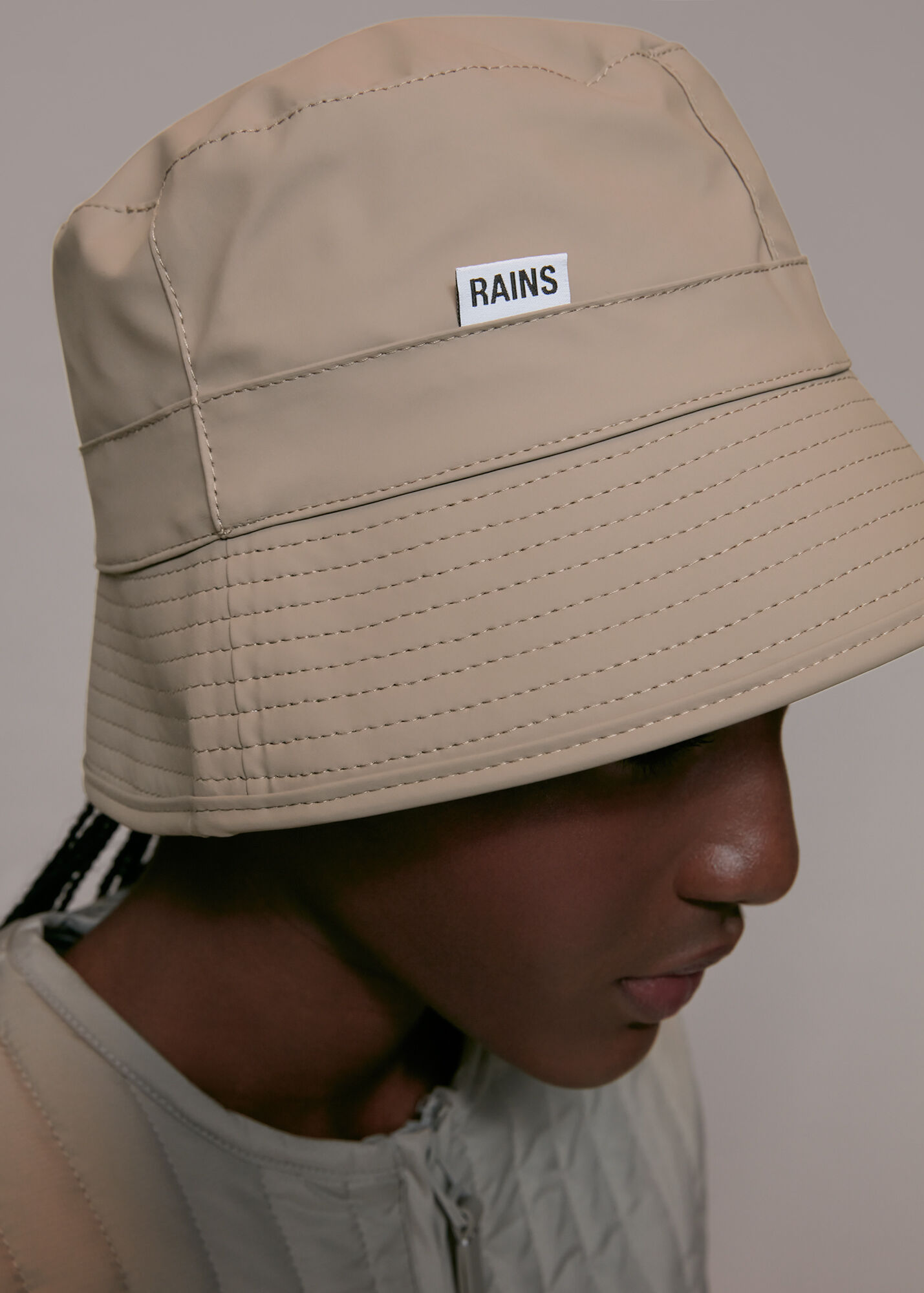 Taupe Rains Bucket Hat WHISTLES Whistles