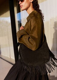 Sia Suede Fringed Bag