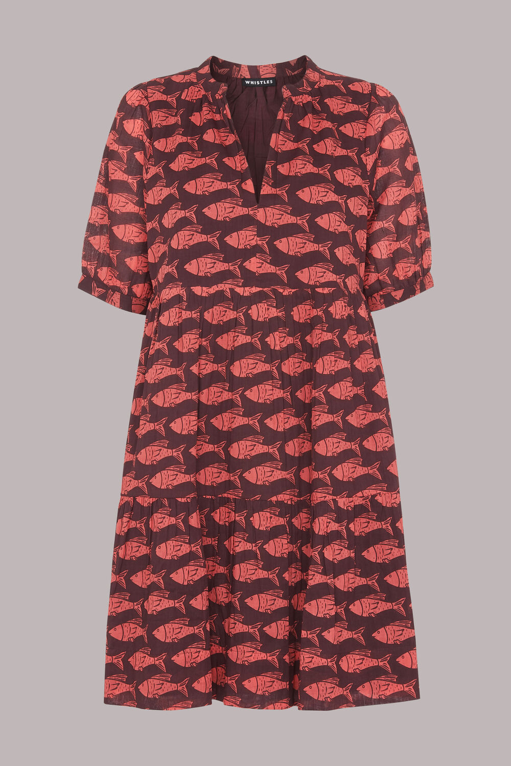Pisces Print Trapeze Dress