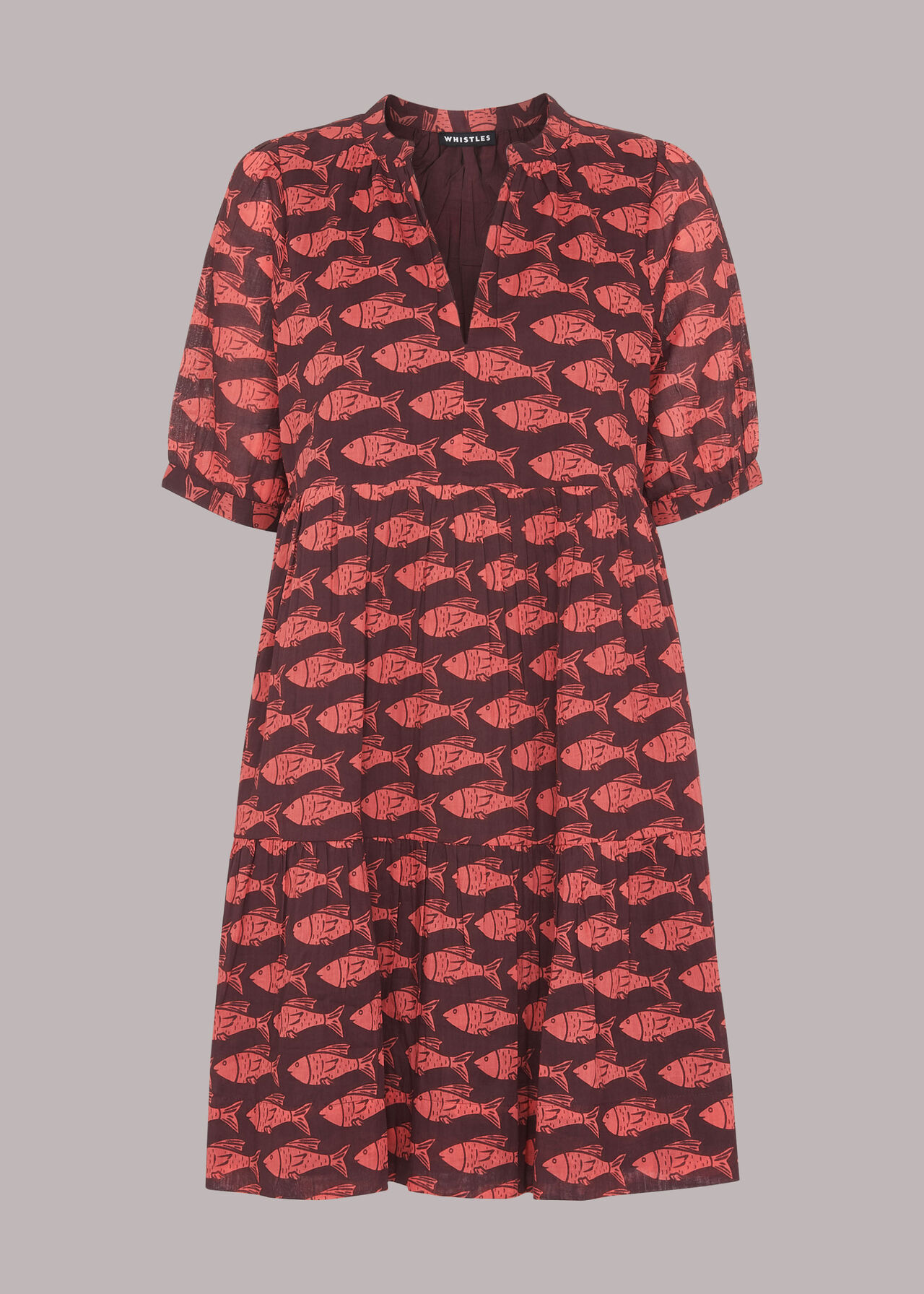 Pisces Print Trapeze Dress