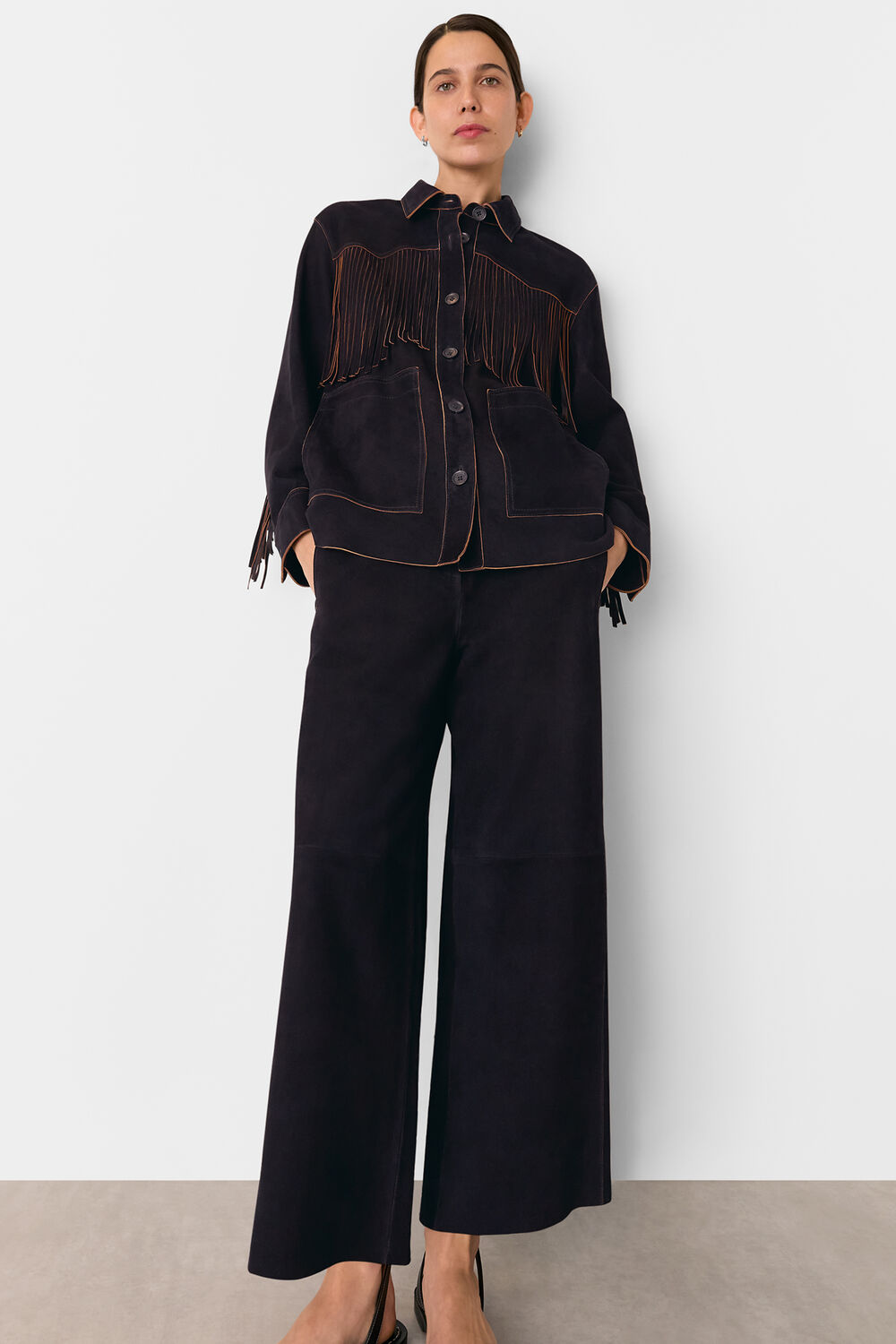 Suede Western Trousers