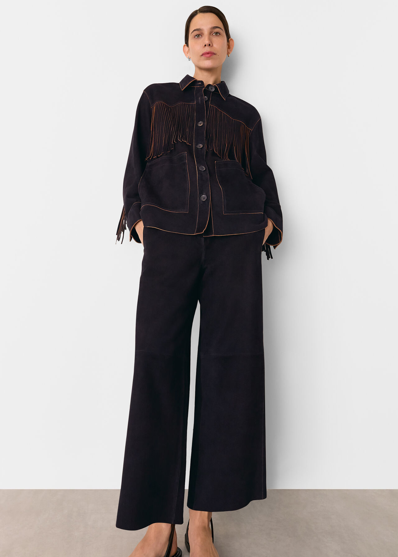 Suede Western Trousers