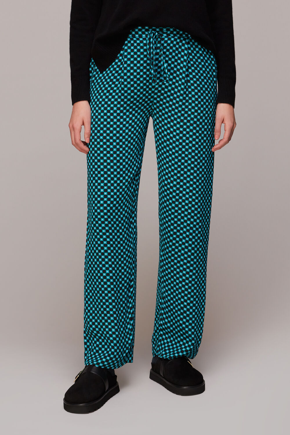 Multicolour Pippa Star Check Print Trouser