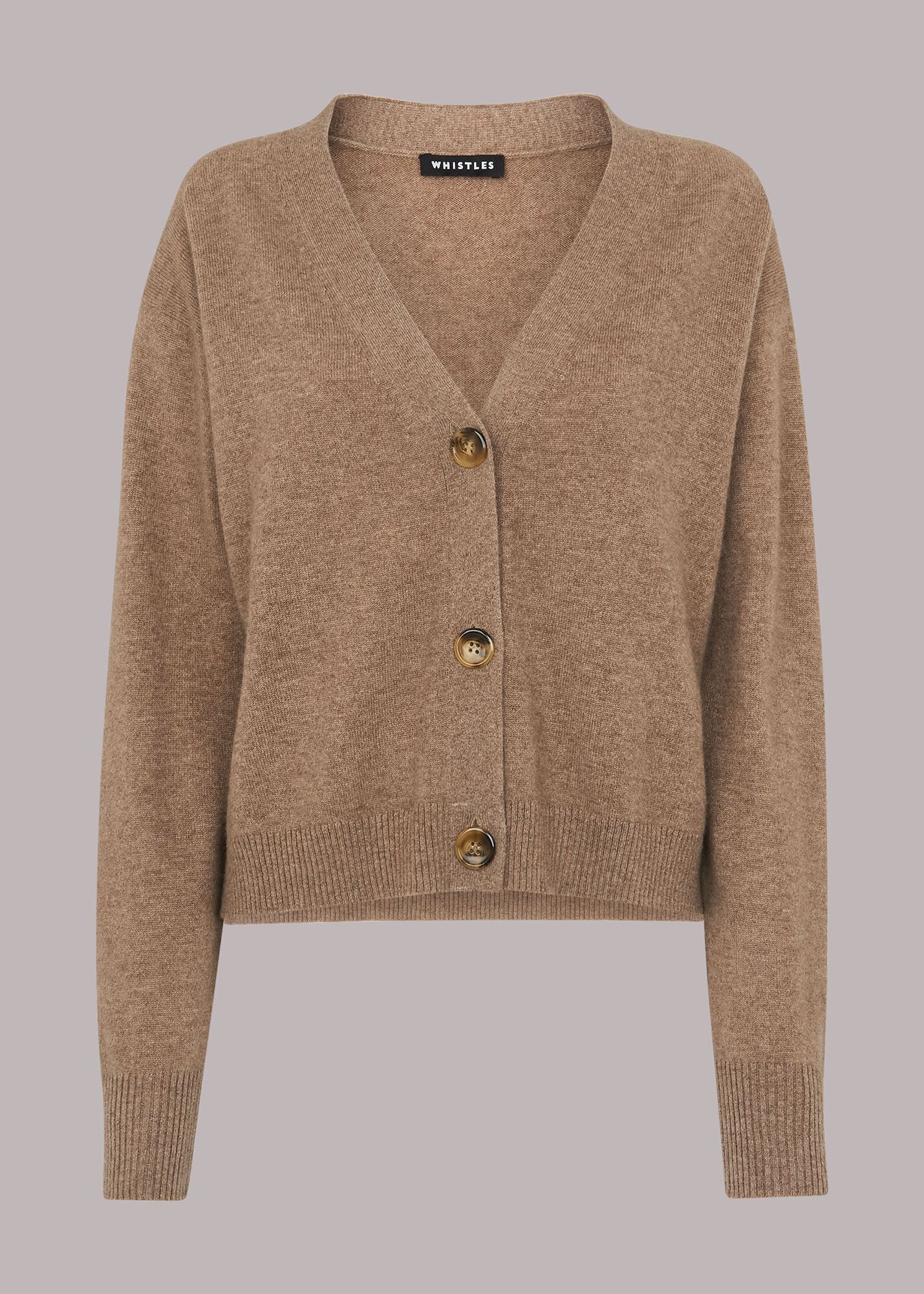 Oatmeal Cashmere Cardigan | WHISTLES | Whistles