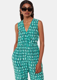 Petite Linked Smudge Lorna Jumpsuit