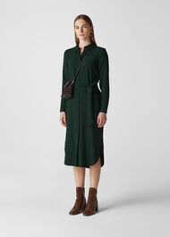 Montana Shirt Dress Dark Green