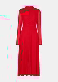 Arabella Ruched Mesh Dress