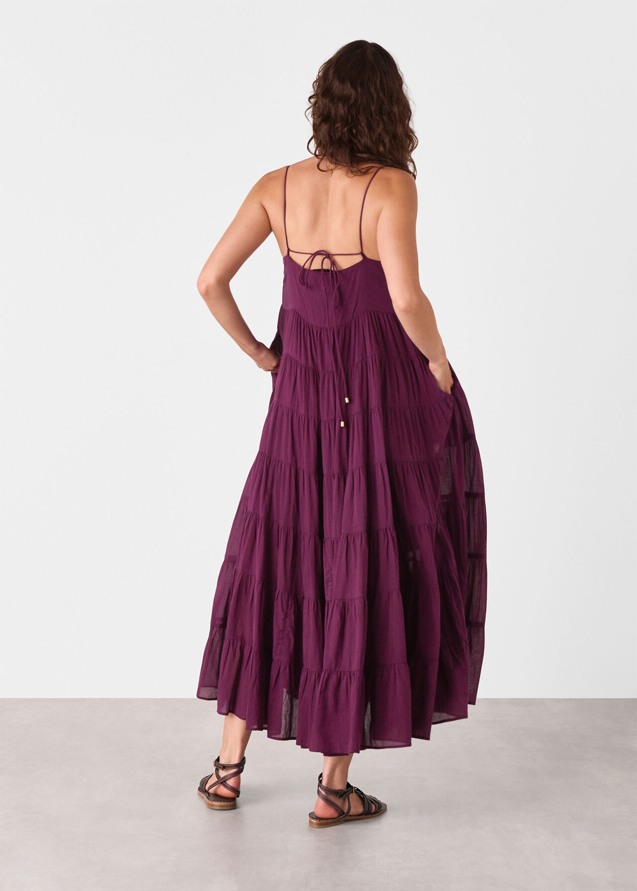 Cotton Tiered Maxi Sun Dress