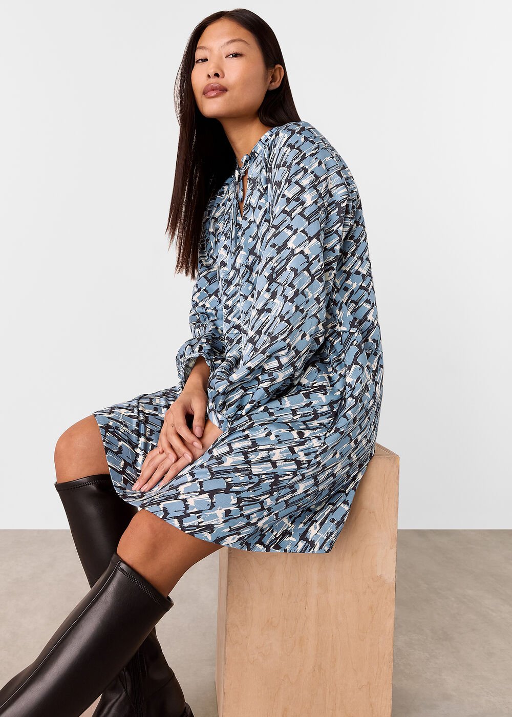 Petite Feathered Wing Marnie Dress