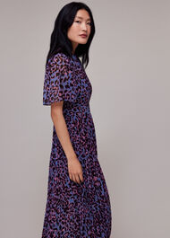Animal Cheetah Pleated Dress