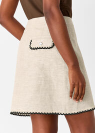 Linen Mix Mini Skirt