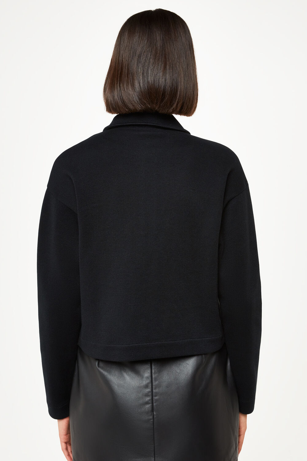 Black Utility Jersey Jacket