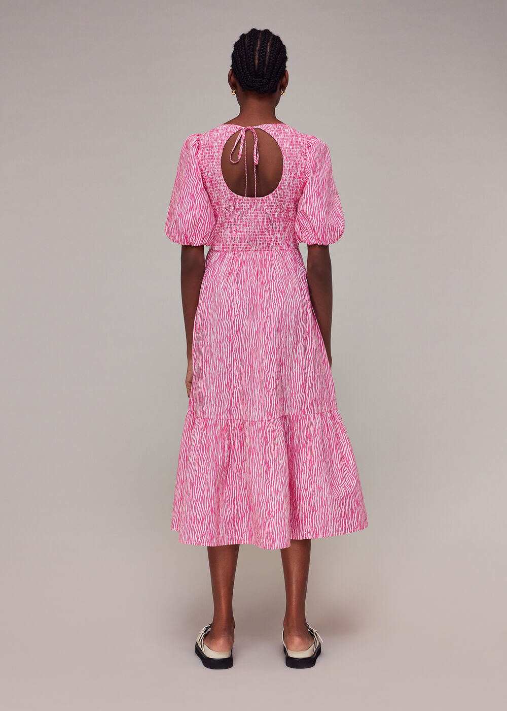 Uneven Lines Midi Dress
