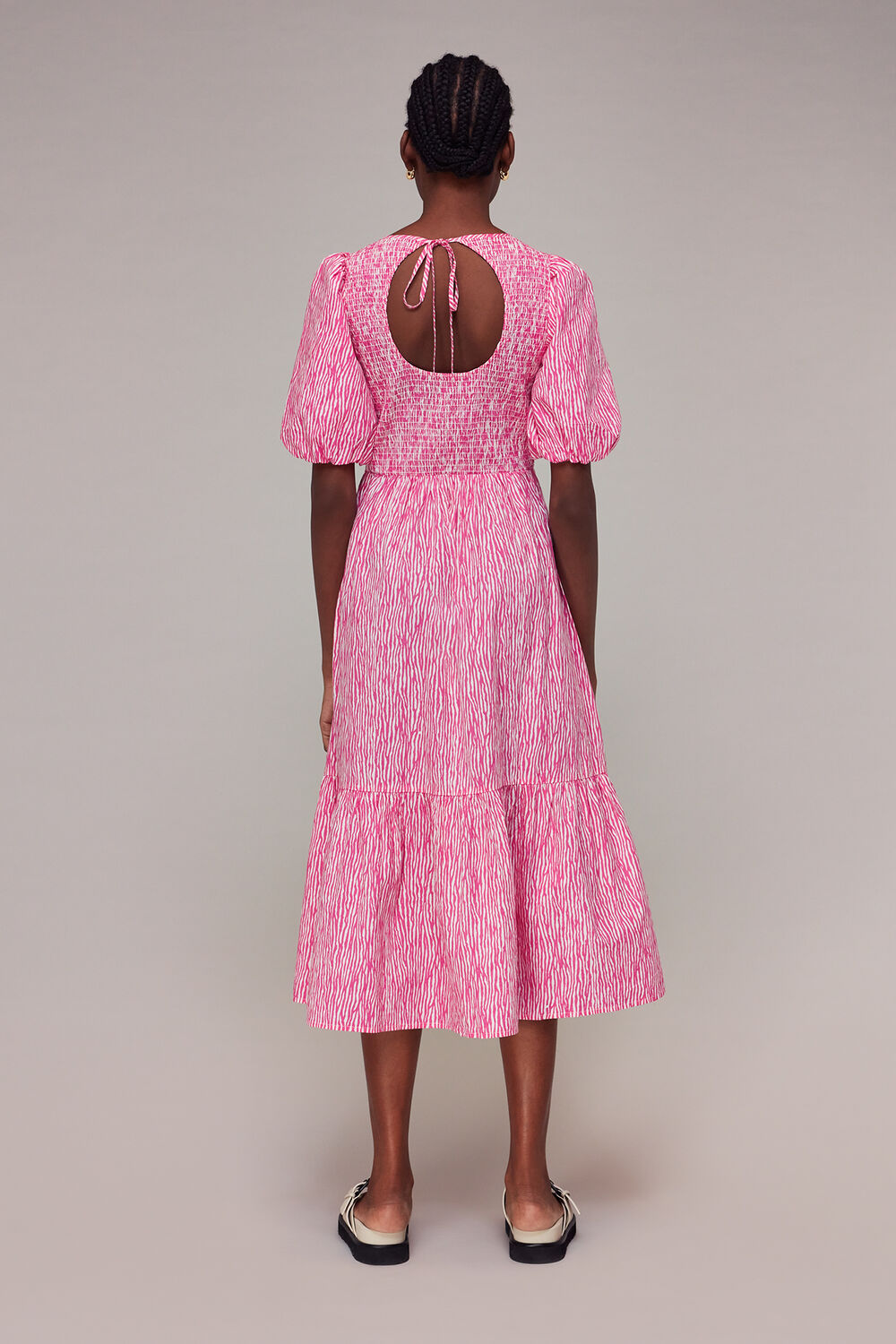 Uneven Lines Midi Dress
