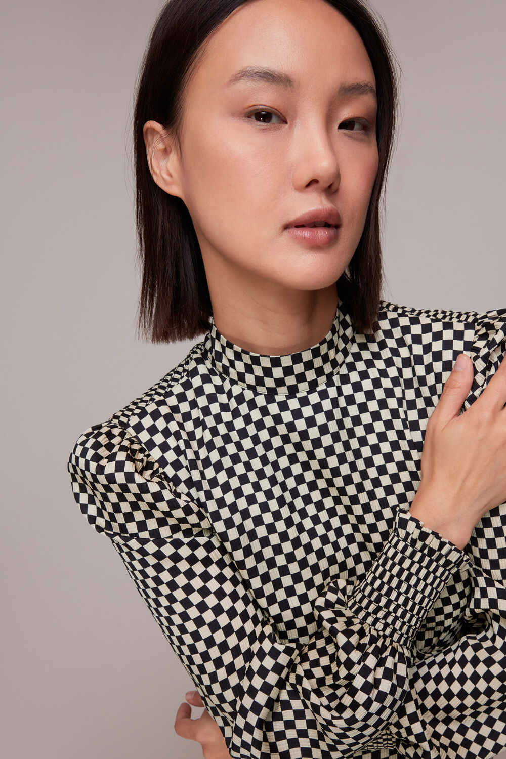 Darcie Checkerboard Midi Dress
