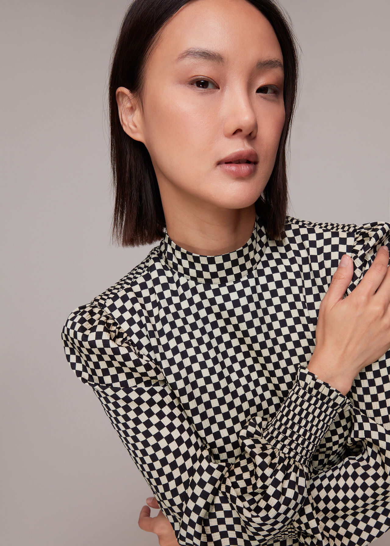 Darcie Checkerboard Midi Dress