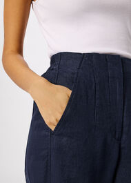 Linen Barrel Leg Trouser