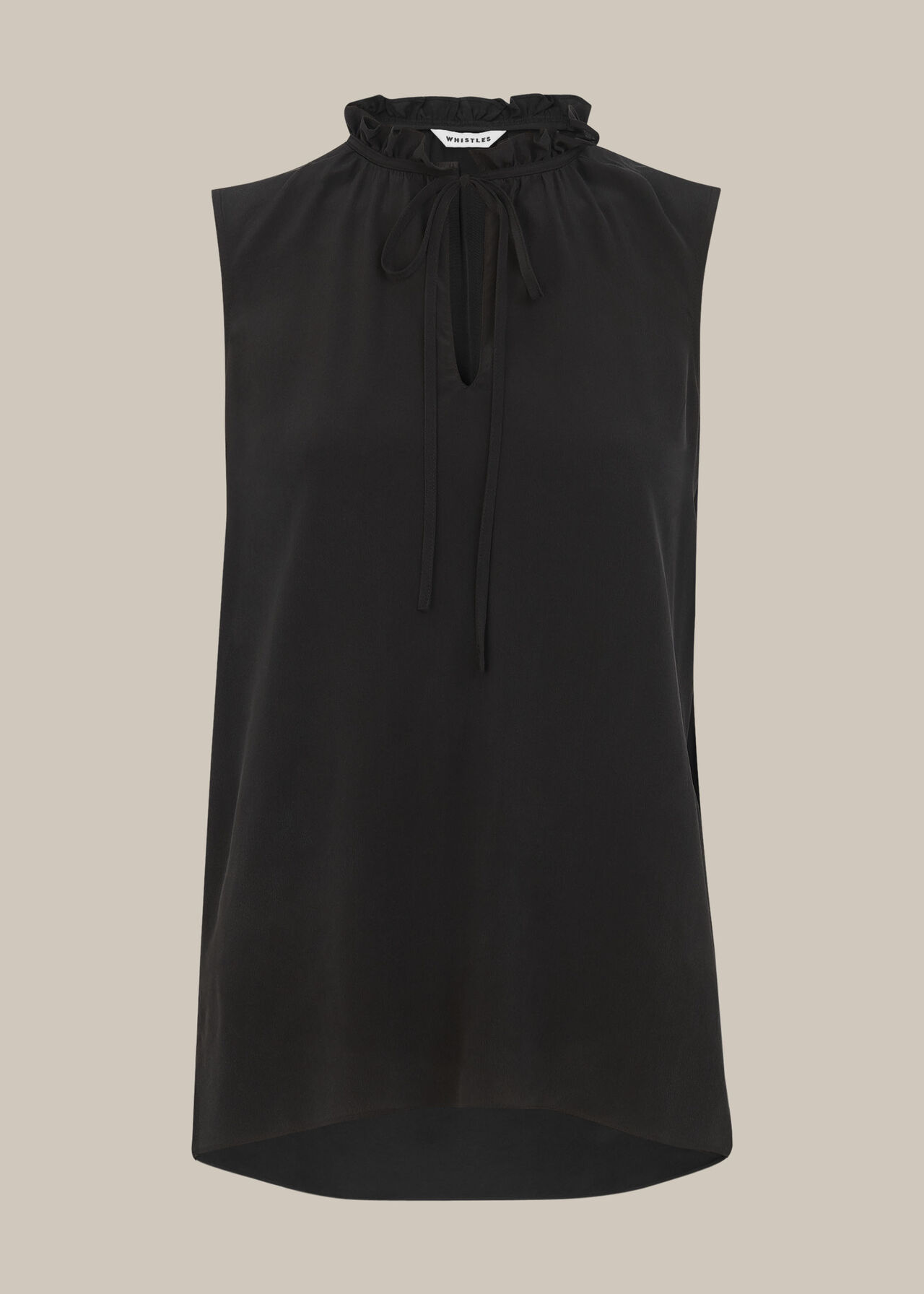Selena Silk Top Black