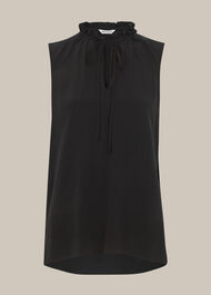 Selena Silk Top Black