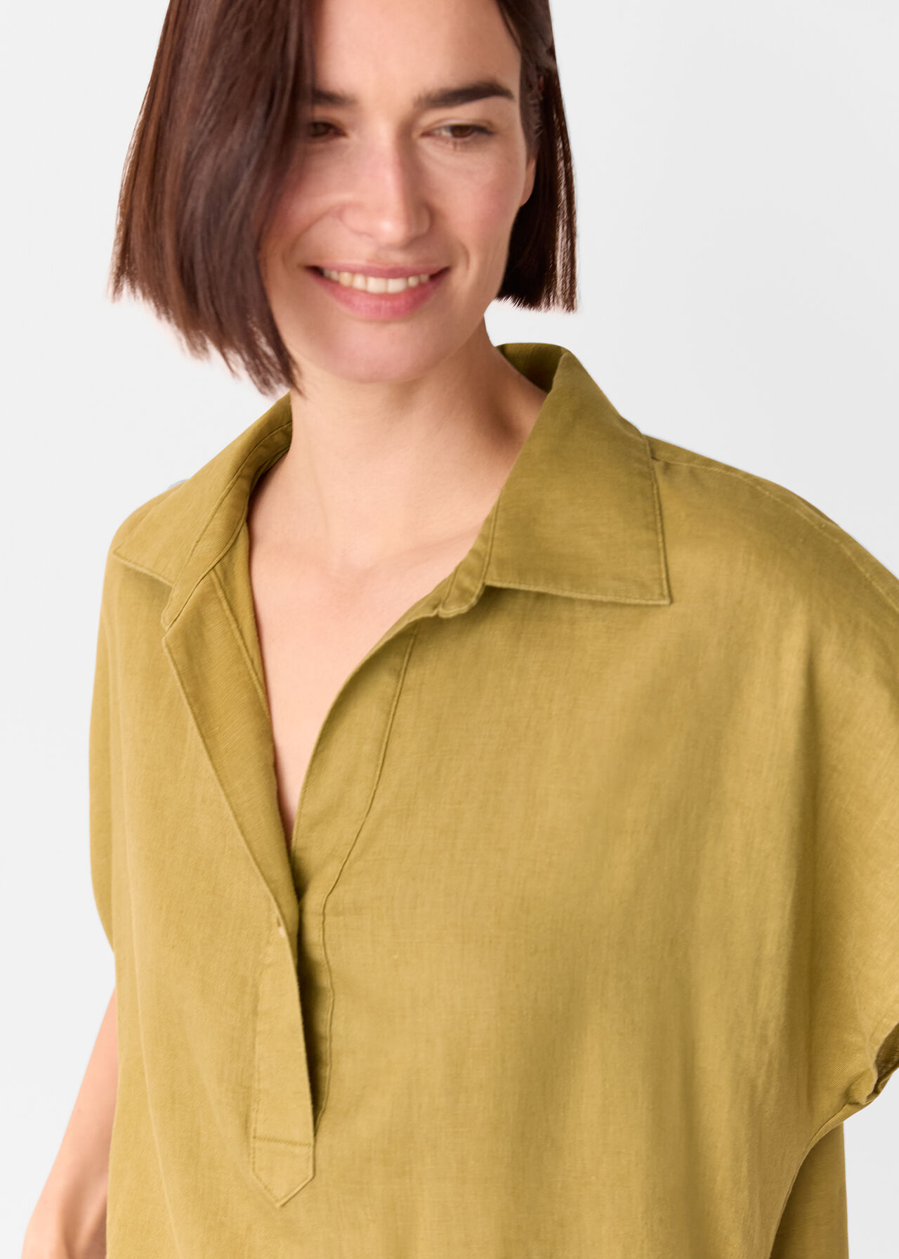 Maddie Linen Shirt Dress