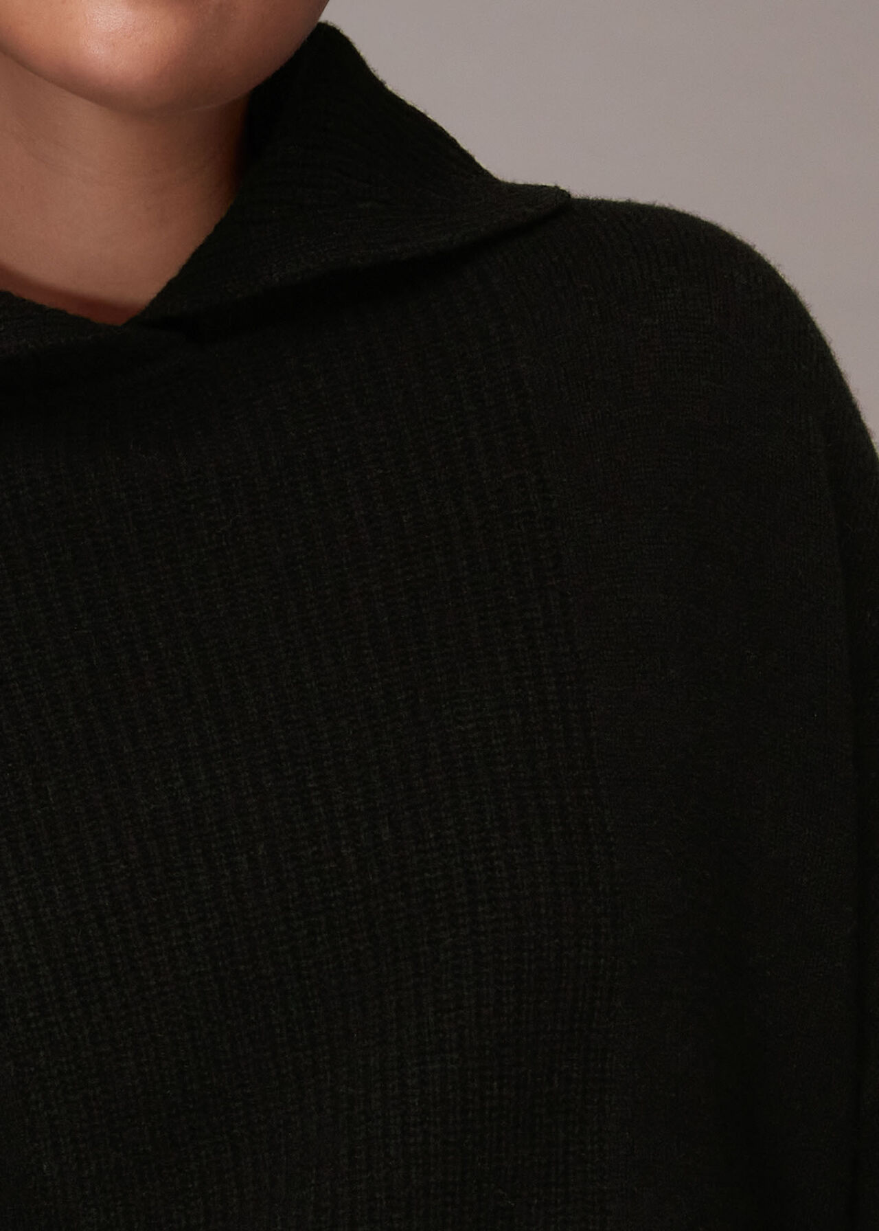 Rib Detail Collar Jumper