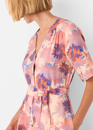Floral Button Front Jumpsuit