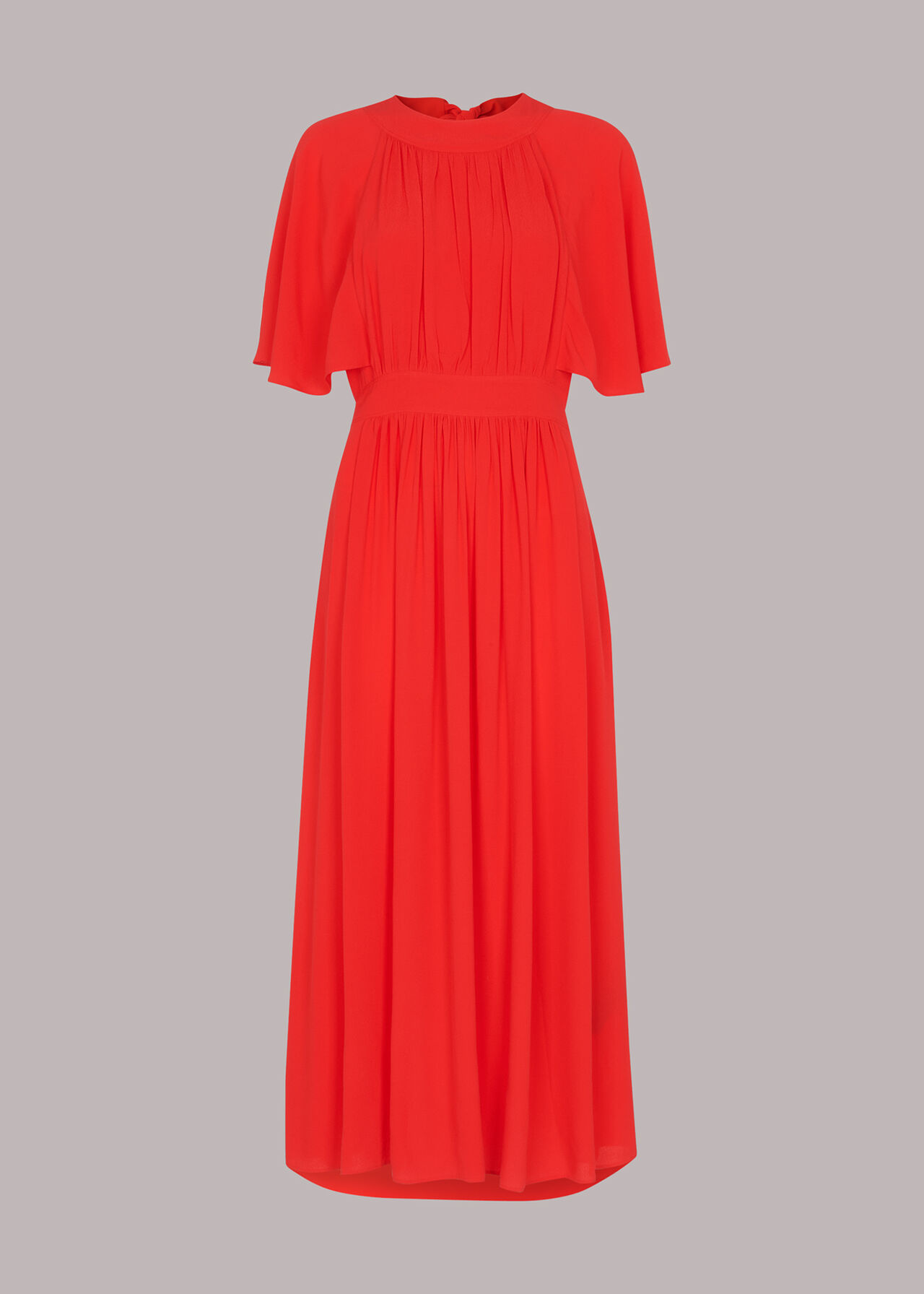 Red Amelia Cape Sleeve Dress | WHISTLES
