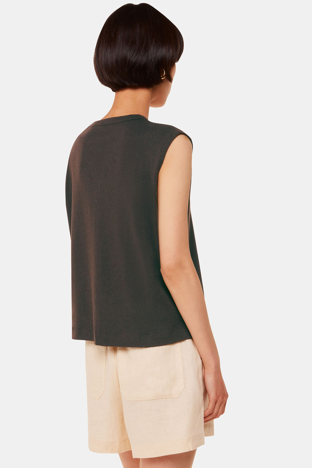 Linen Button Front Tank