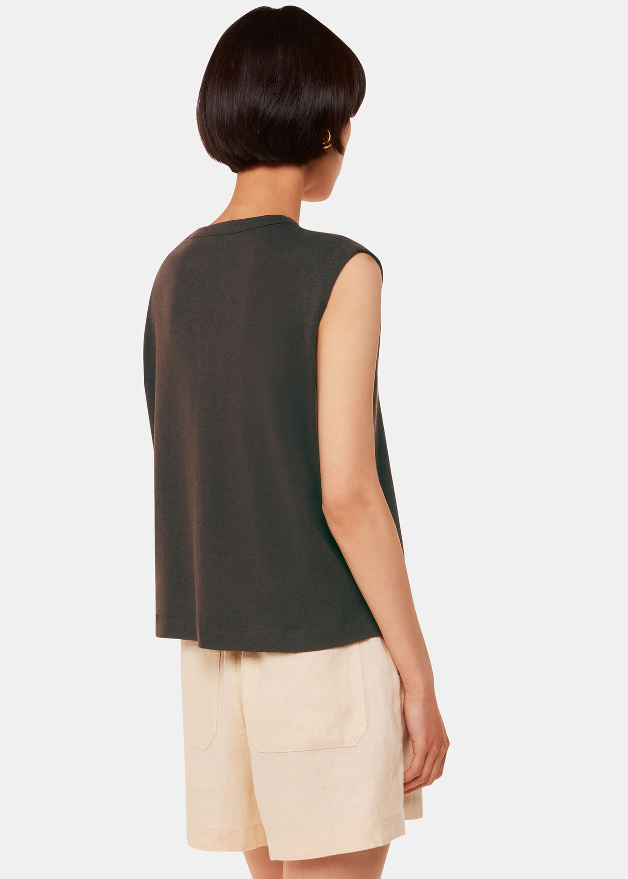 Linen Button Front Tank
