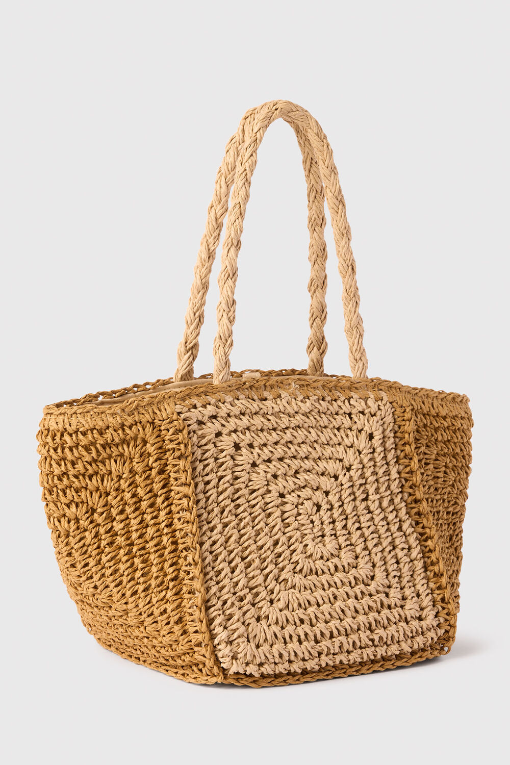 Patchwork Straw Mini Bag