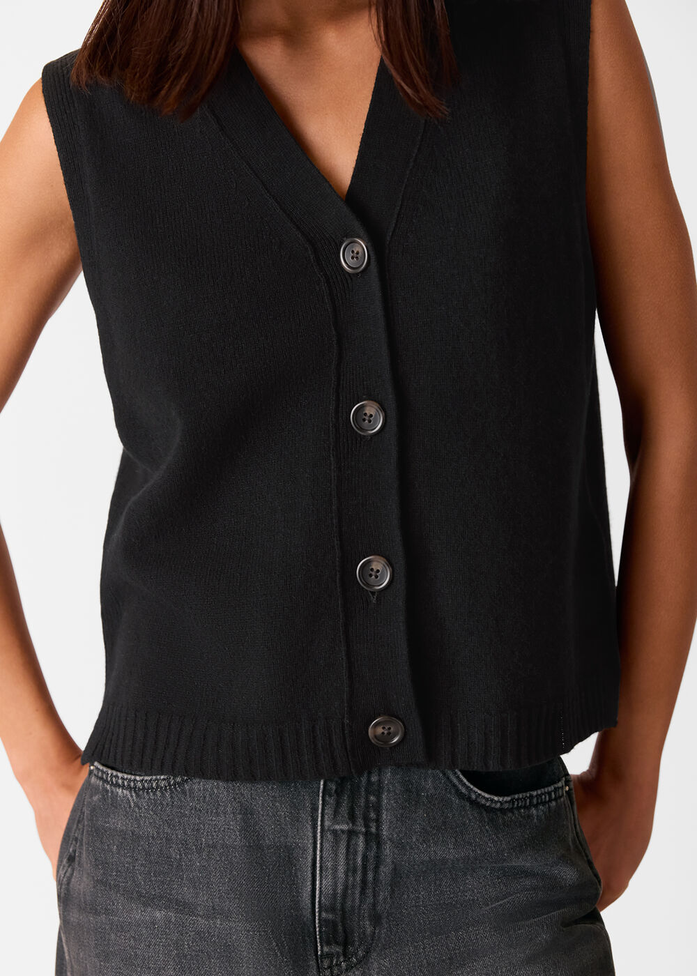 Wool Button Through Tank