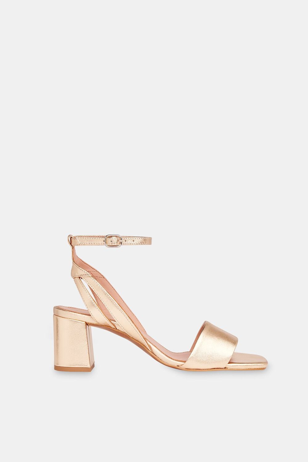 Gold Eden Block Heel Sandal