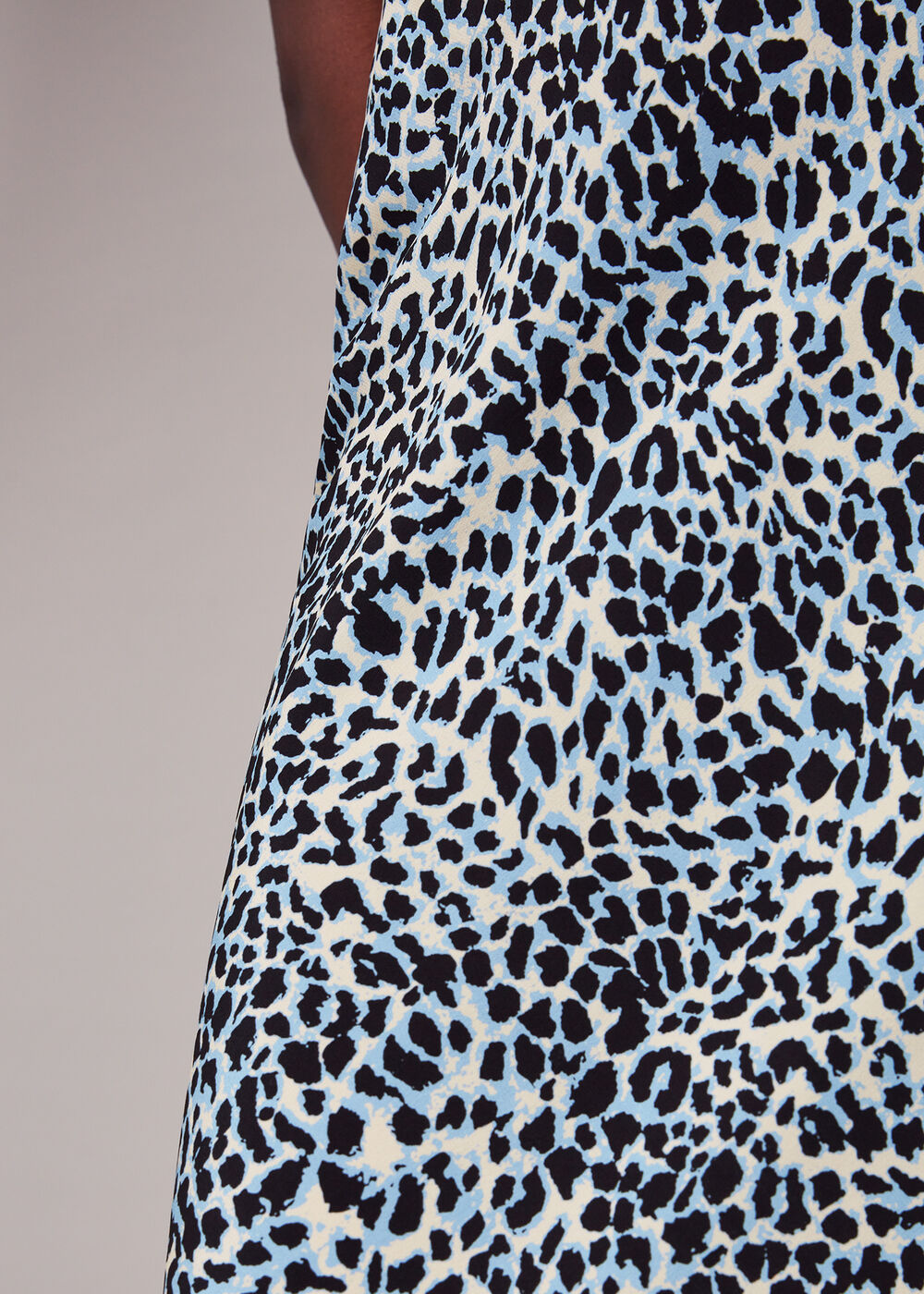 Abstract Cheetah Silk Skirt
