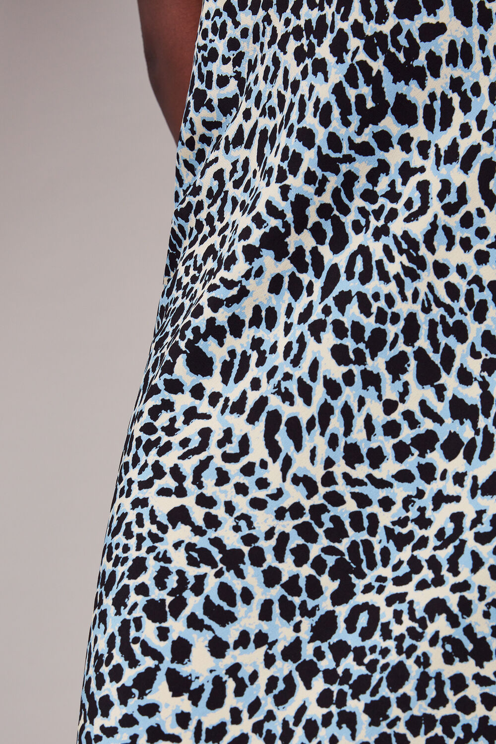 Abstract Cheetah Silk Skirt