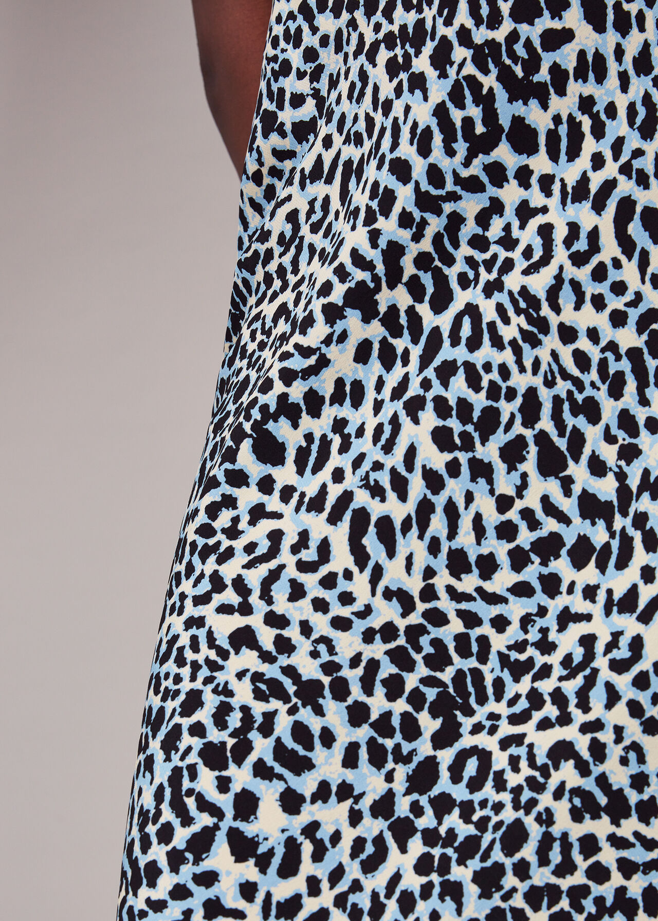 Abstract Cheetah Silk Skirt