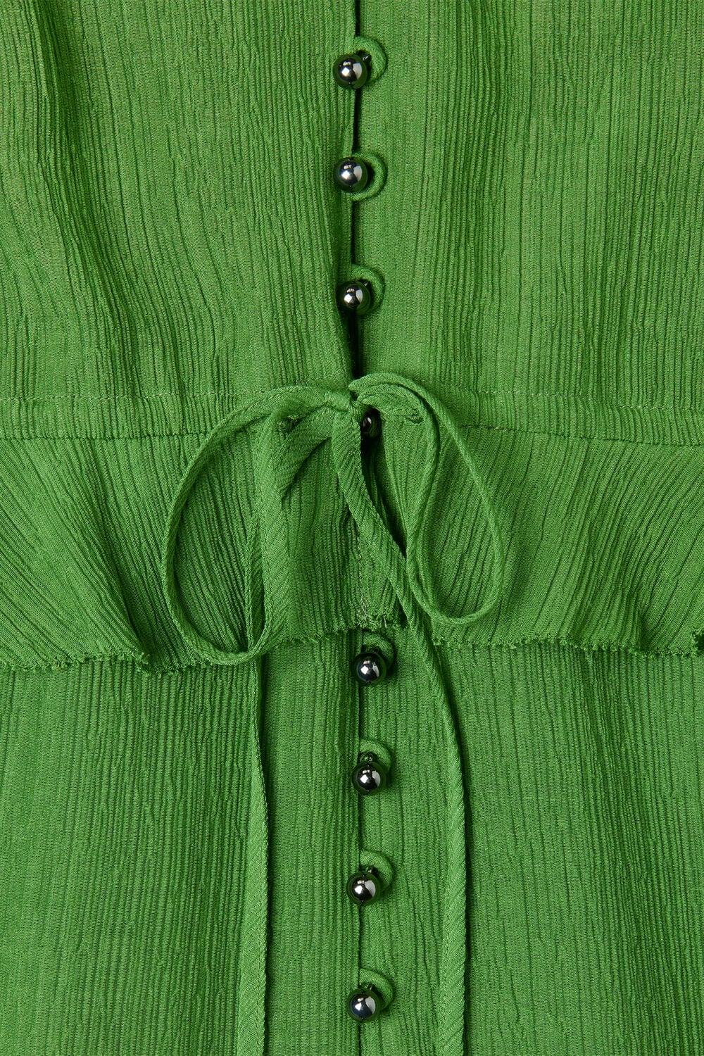 Green Frill Boho Midi Dress