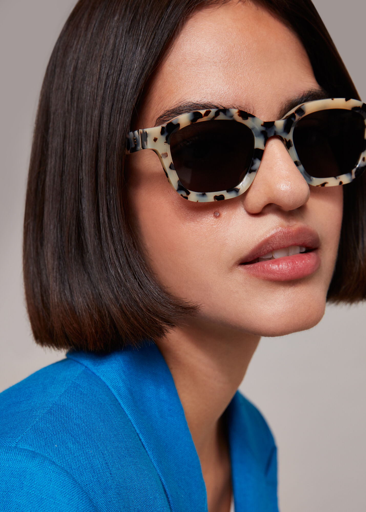 Cream/Multi Isle Of Eden Harley Sunglasses | WHISTLES | Whistles US |
