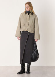 Casual Contrast Collar Jacket