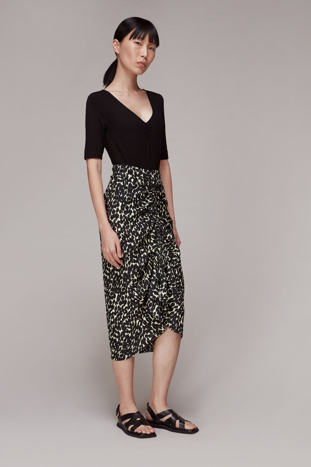 Sahara Cat Ruched Skirt
