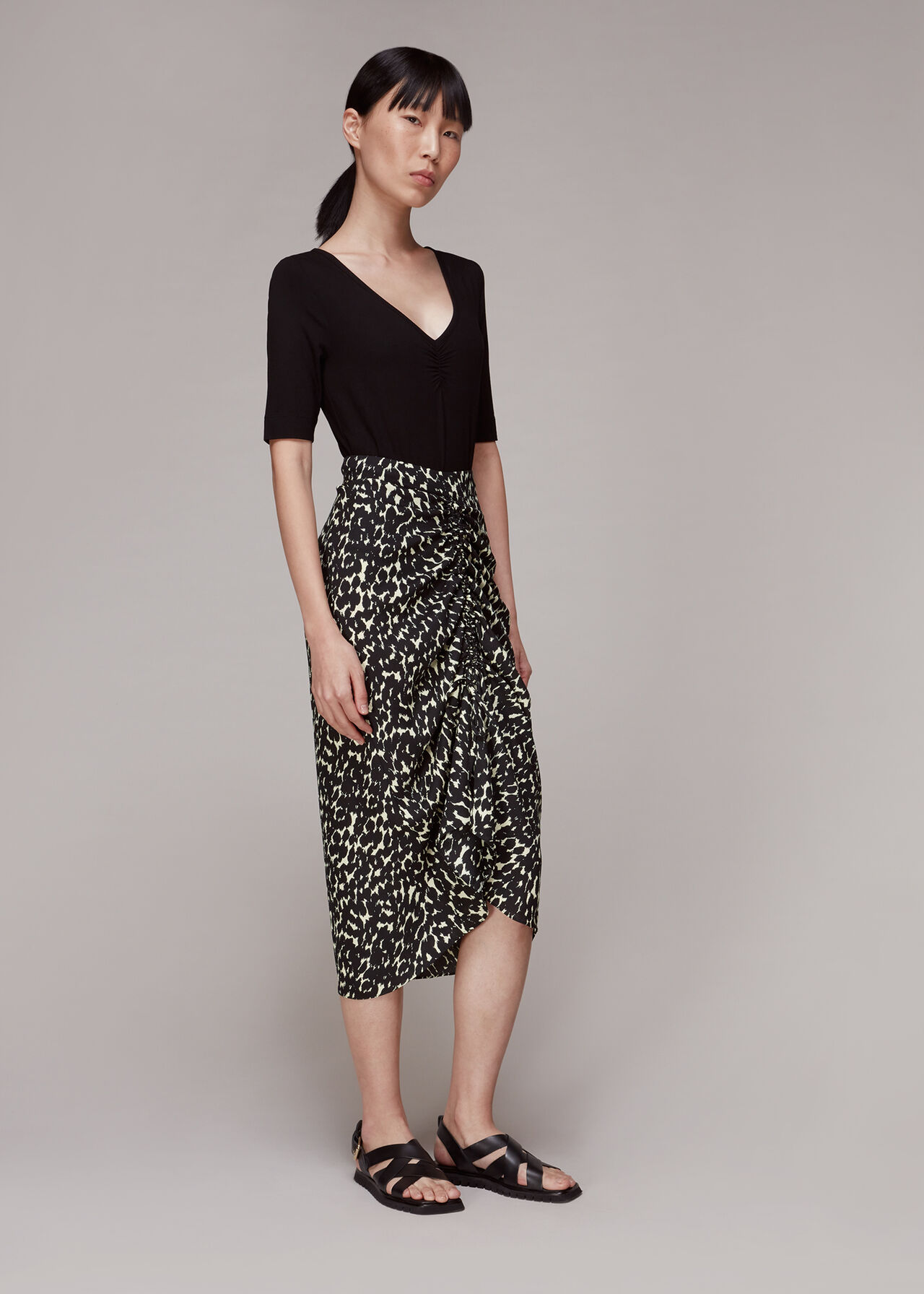 Sahara Cat Ruched Skirt