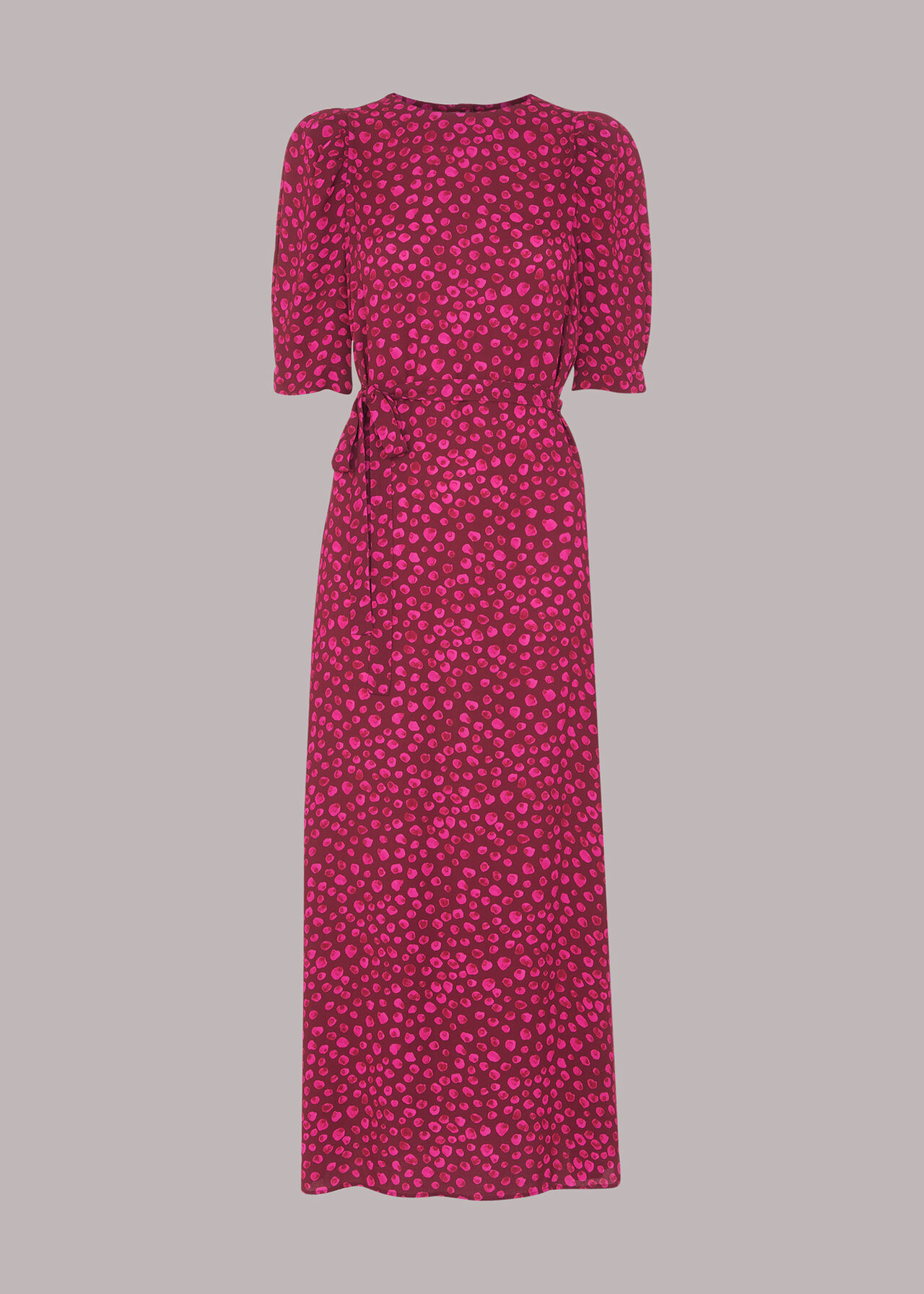 Pink/Multi Lava Spot Cut Out Midi Dress | WHISTLES