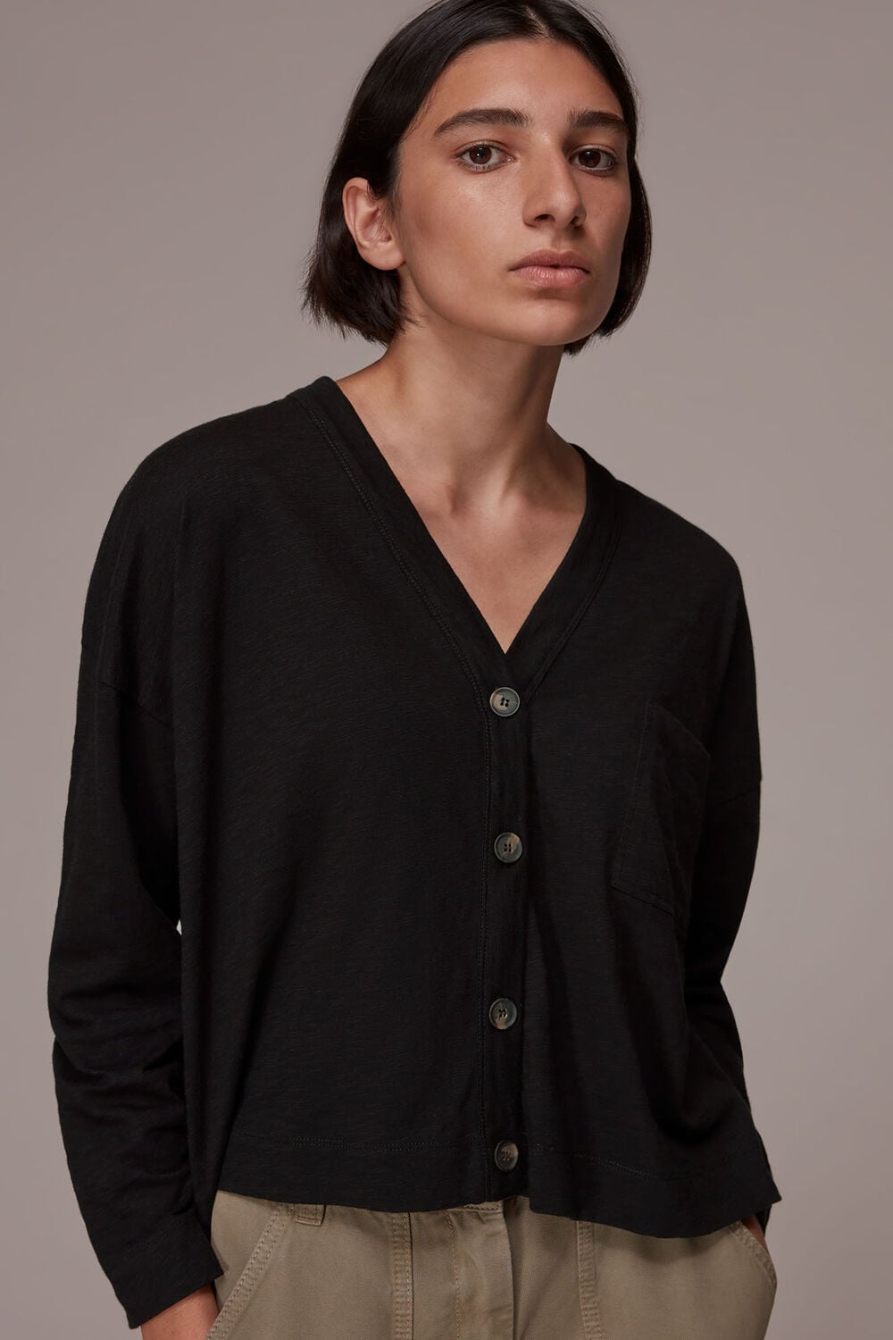 Jersey Pocket Cardigan