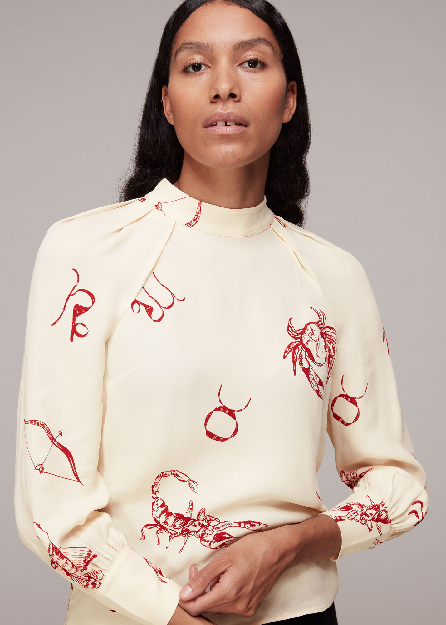 Multicolour Horoscope Print Melodie Top WHISTLES