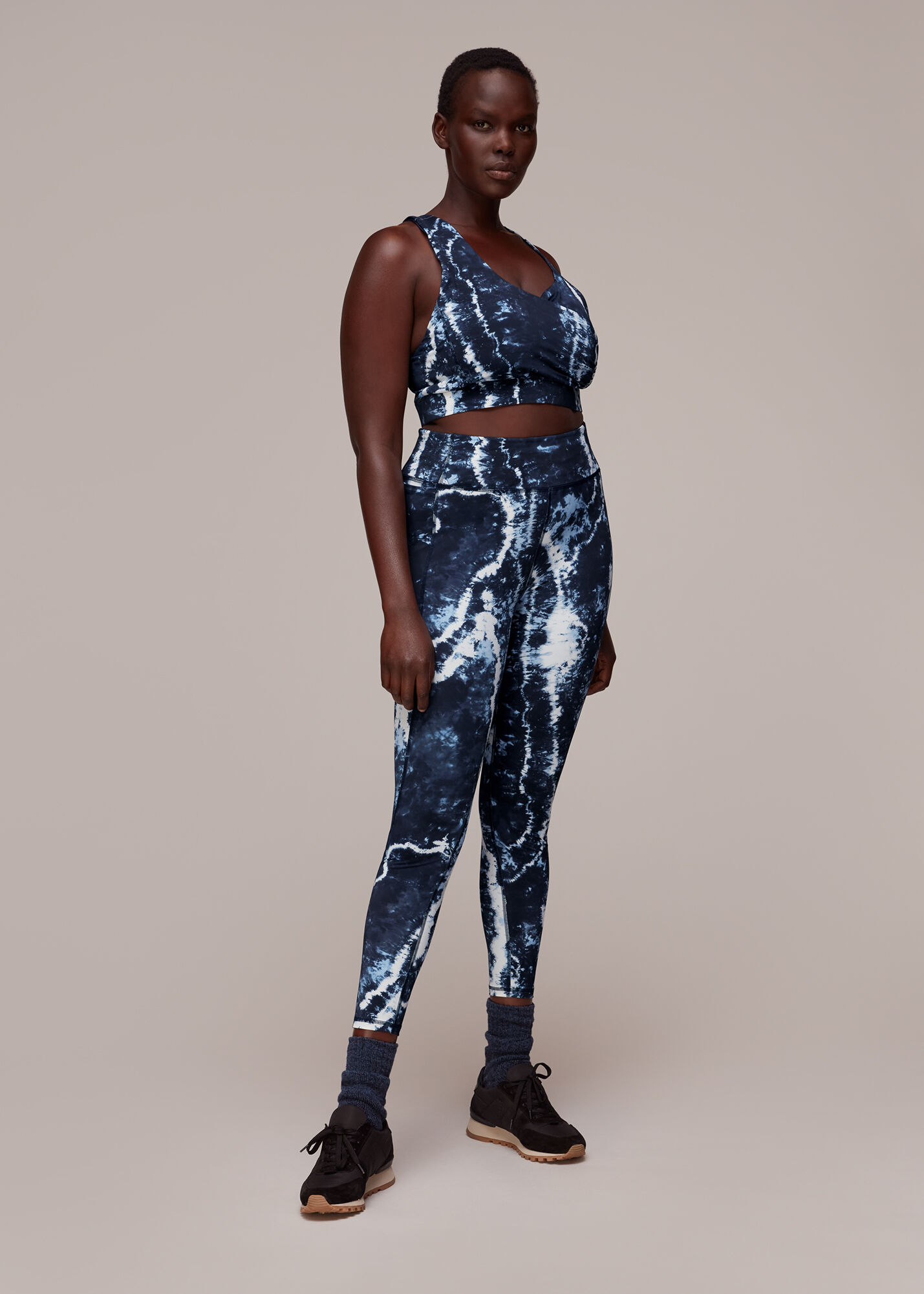 Blue Multi Tie Dye Sports Bra WHISTLES