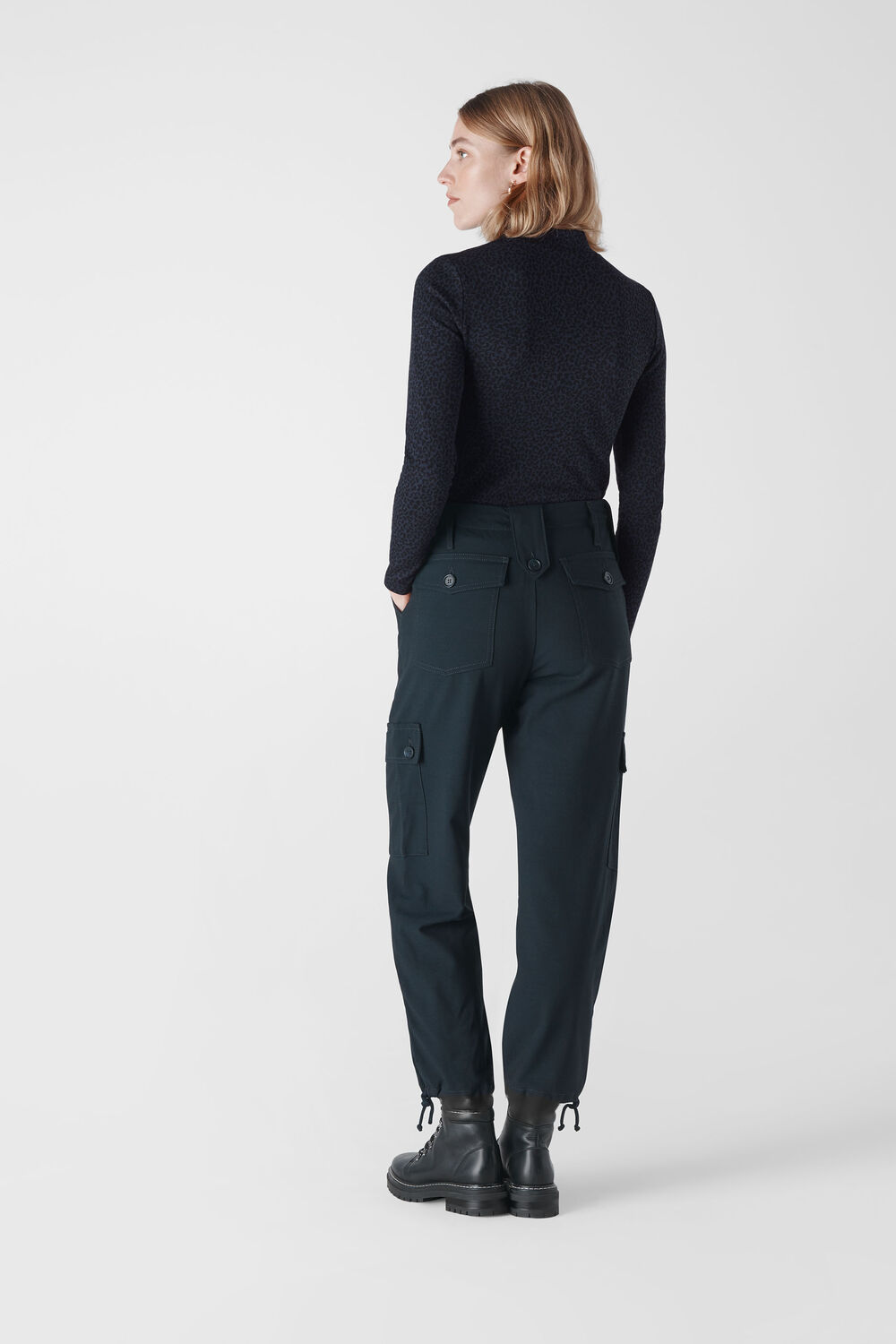 Mini Animal Jacquard Top Navy/Multi