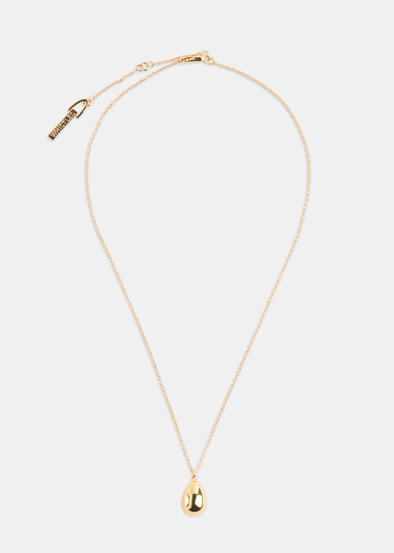 Gold Teardrop Pendant Necklace