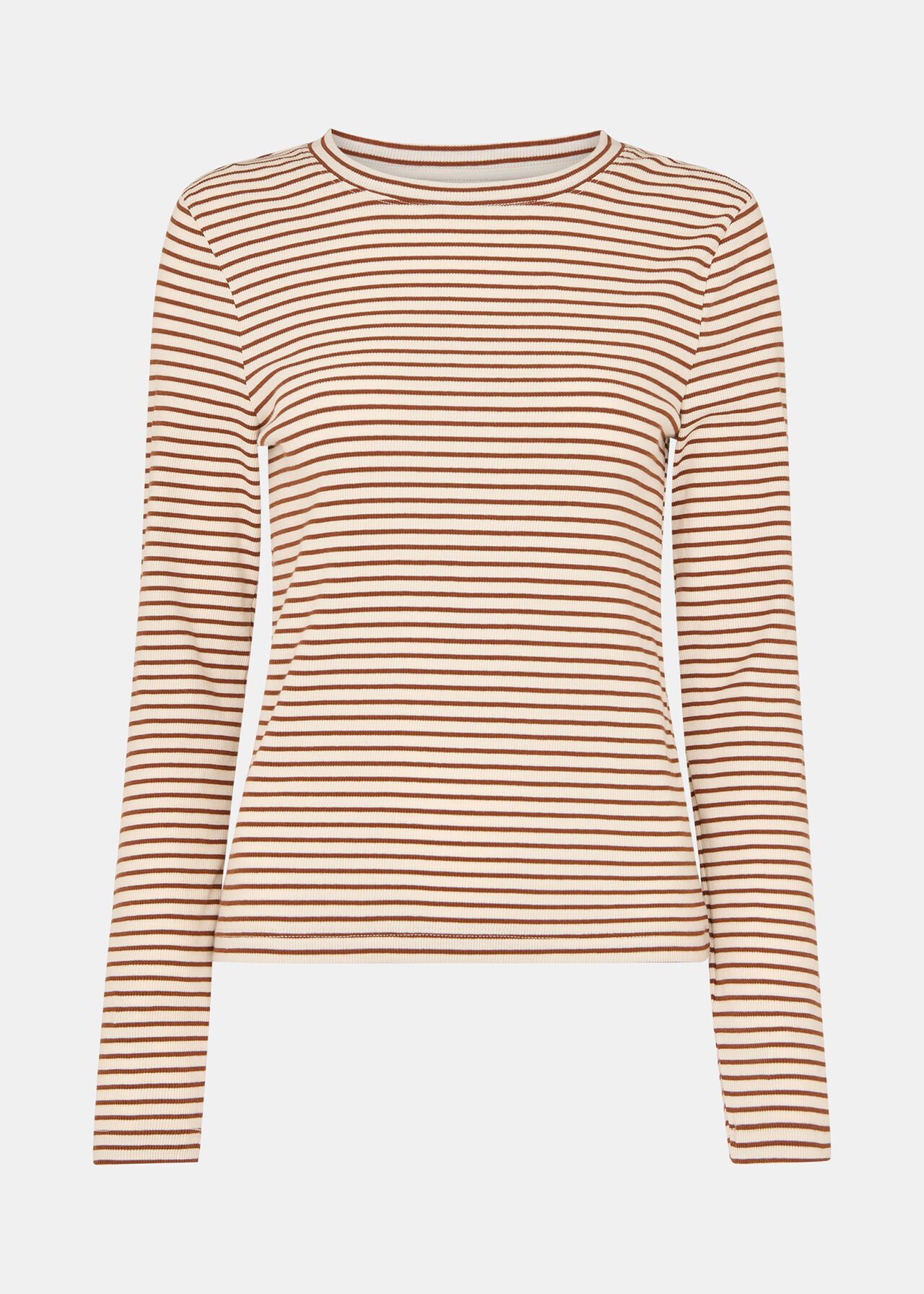 Stripe Crew Neck Jersey Top
