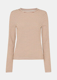 Stripe Crew Neck Jersey Top
